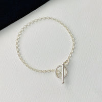 Silver T Bar Bracelet