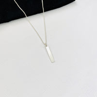 Silver Vertical Bar Necklace - KookyTwo