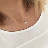 Three Silver Rings Necklace - KookyTwo