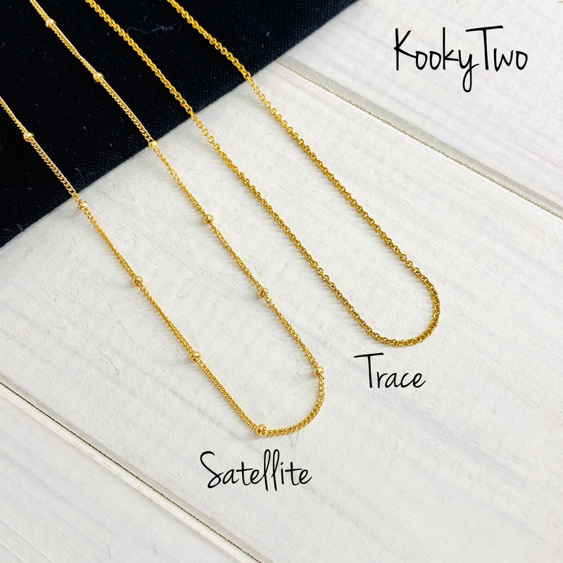 Gold Two Initial Necklace