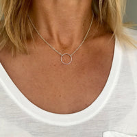 Silver Karma Circle Necklace - KookyTwo