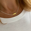 Silver and Gold Feather Necklace