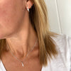 Silver Lightning Bolt Necklace & Earring Set - KookyTwo