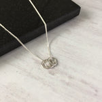 Three Silver Rings Necklace - KookyTwo