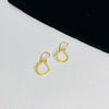 Gold Organic Circle Earrings