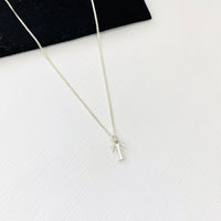 Silver Initial Necklace - KookyTwo