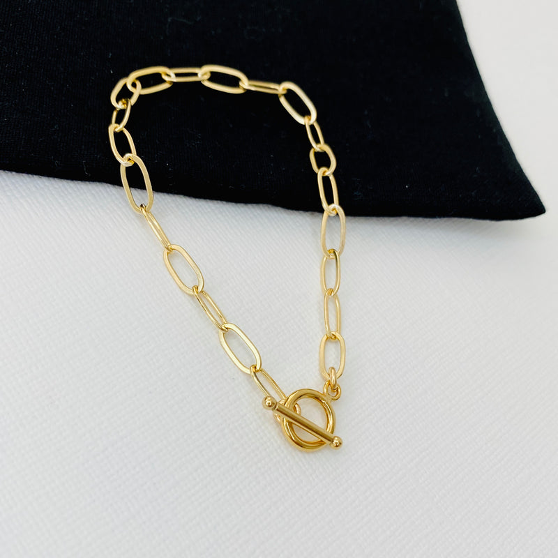 Gold T Bar Bracelet