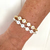 Initial letter bead bracelet with silver or gold beads. KookyTwo.