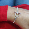 Silver T Bar Bracelet