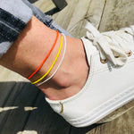 Silver Colourblock Anklet - KookyTwo