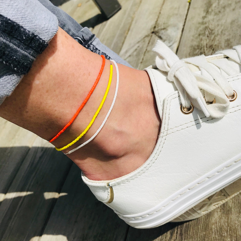 Silver Colourblock Anklet - KookyTwo