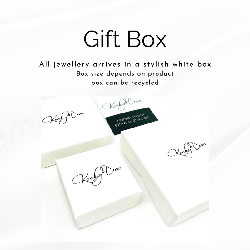 Necklace will come in a pretty white gift box. Jewellery that is letterbox friendly.