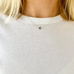 Minimalist necklace for everyday styling with black hematite star bead.