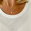 Sterling silver mini heart charm necklace