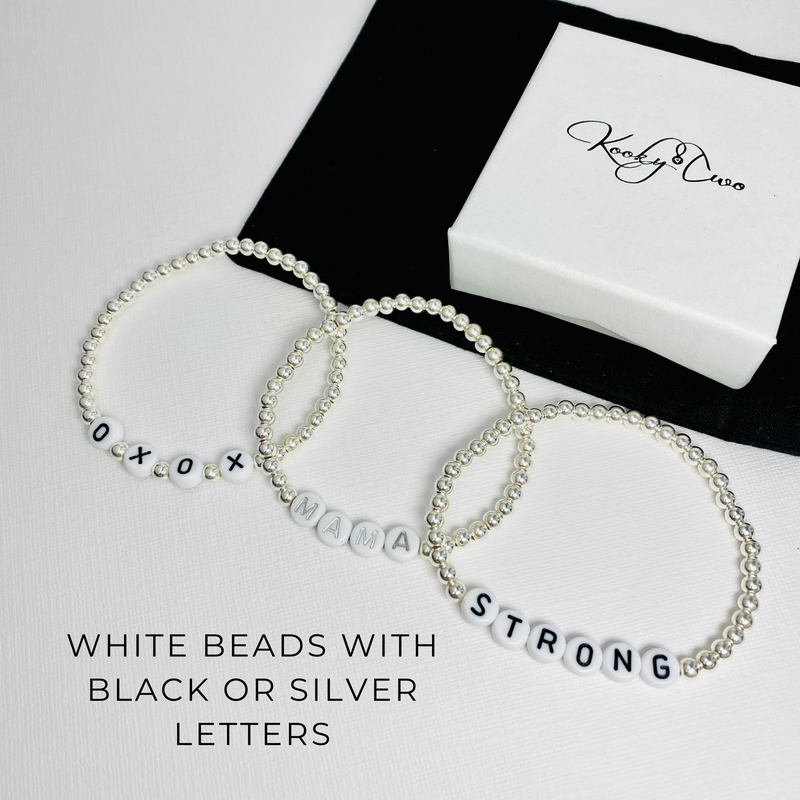 Bubble Letter Bracelet 14K | LeMel – LeMel