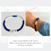 Lapis Lazuli Bracelet with sterling silver beads and letter bead.