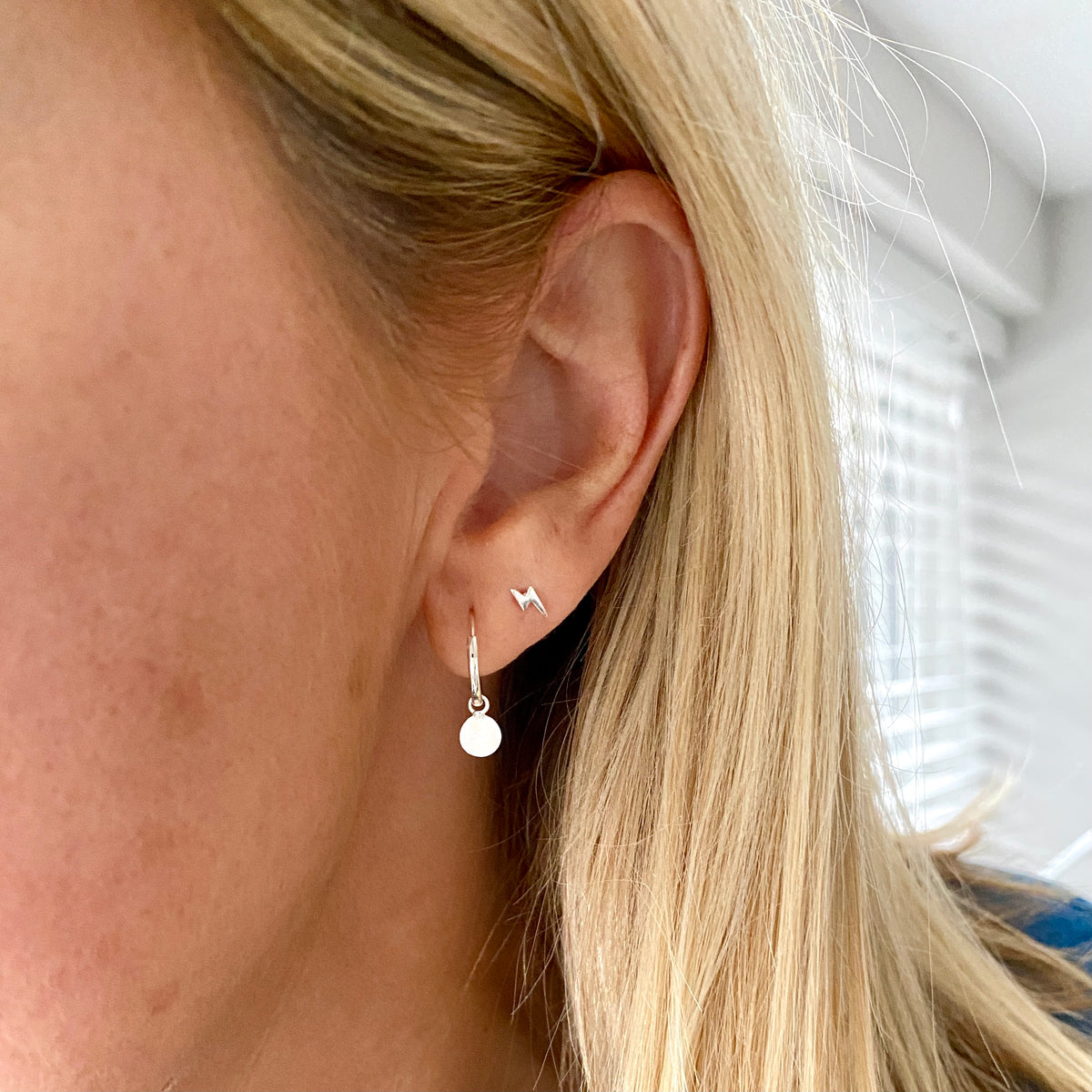 Sterling Silver Mini Hoop Earrings. Gift for girls. Gift for teens. Mini hoop style.