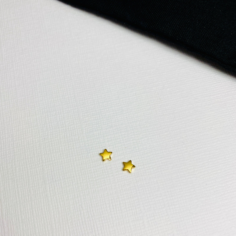 Gold Star Stud Earrings