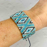 Summer style jewellery bracelet with blue beads. KookyTwo