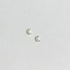 Silver Mini Moon Stud Earrings