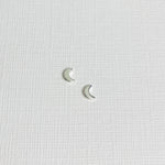 Silver Mini Moon Stud Earrings