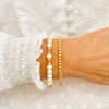 MOP Gemstone Bracelet. Mother of Pearl Bracelet Set. Bridal Jewellery. Wedding Jewellery.