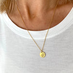 Gorgeous gold leaf pendant on a stylish gold chain. Kooky Two.