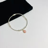 Silver Pink Opal Gemstone Bracelet