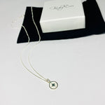 Sterling silver pole charm necklace with adjustable chain.