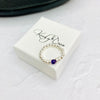 Silver Amethyst Gemstone Bead Ring