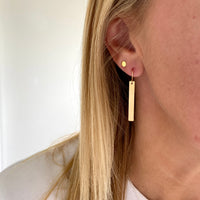 Gold Bar Earrings