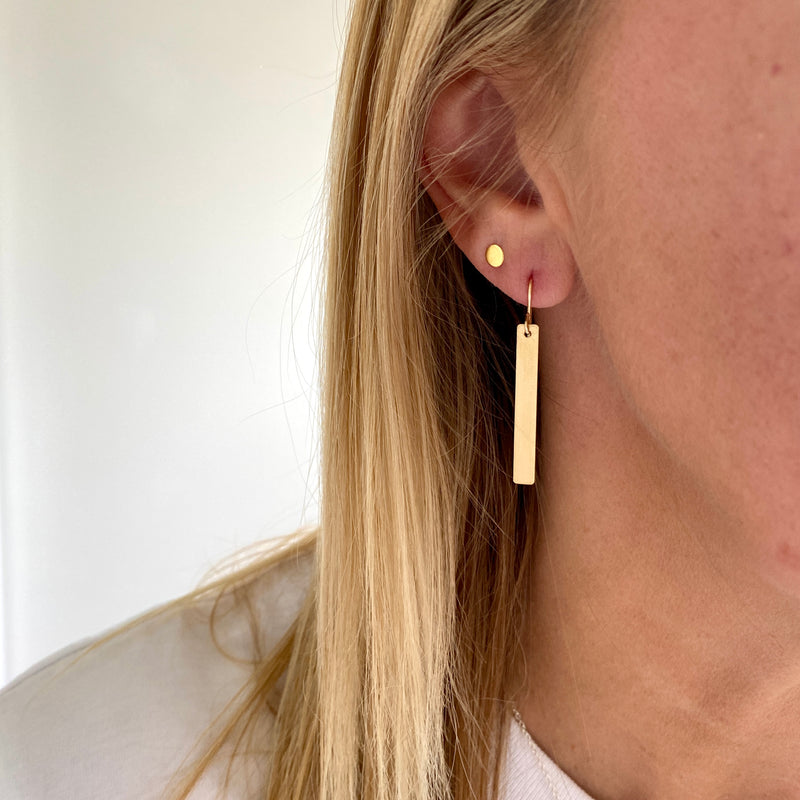 Gold Bar Earrings