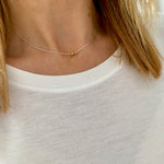 Dainty Rose Gold Bead Necklace - KookyTwo