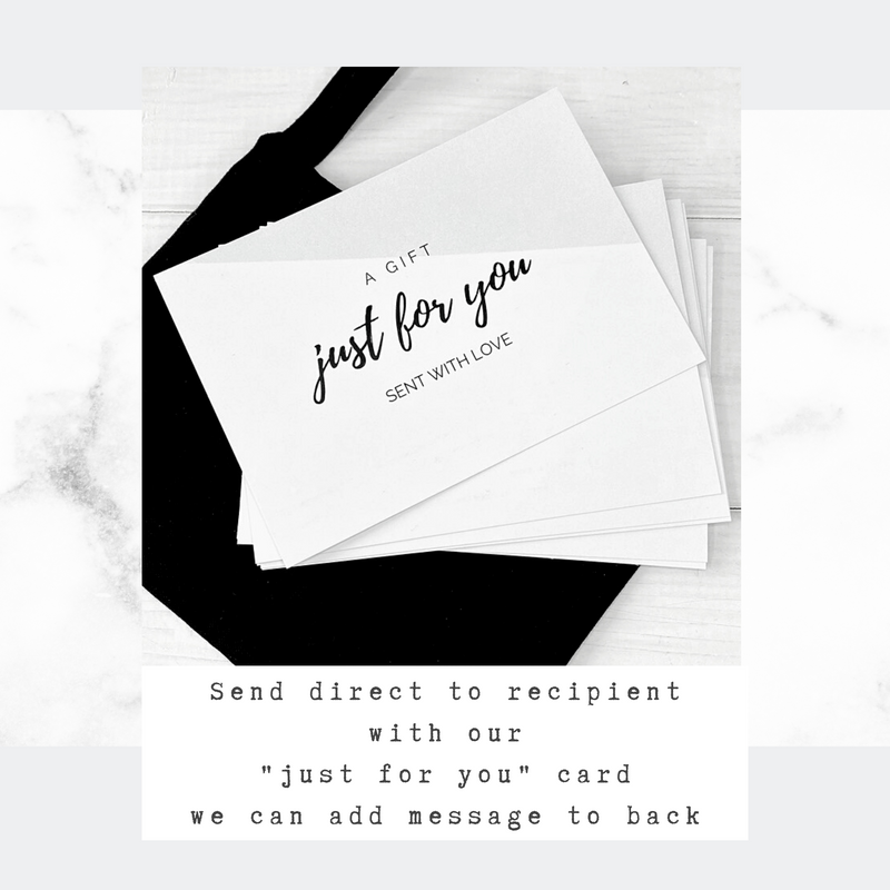 If you are sending a postal gift we can add a message card with a message of your choice.