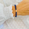 Blue gemstone bracelet. September birthstone bracelet.