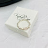 Bead ring in sterling silver with rose quartz gemstone bead - KookyTwo