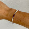 gemstone bracelet with sterling silver beads and amethyst gemstone beads