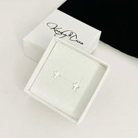 Silver Cross Stud Earrings