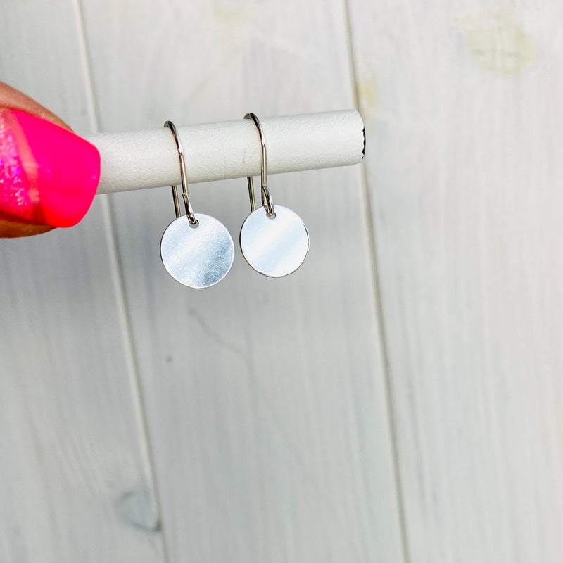 Silver Disc Earrings