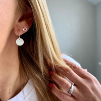 Silver Disc Earrings