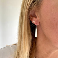 Silver Bar Earrings