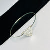 Womens bangle with leopard charm. Perfect gift for leopard and animal print lovers.