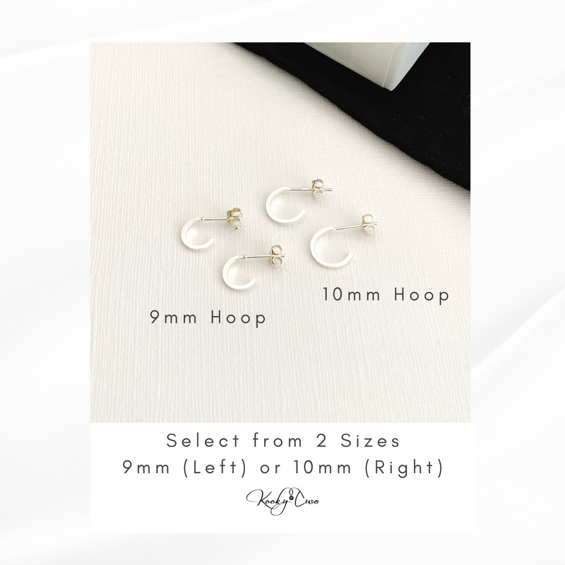 Hoop earrings sales with stud back