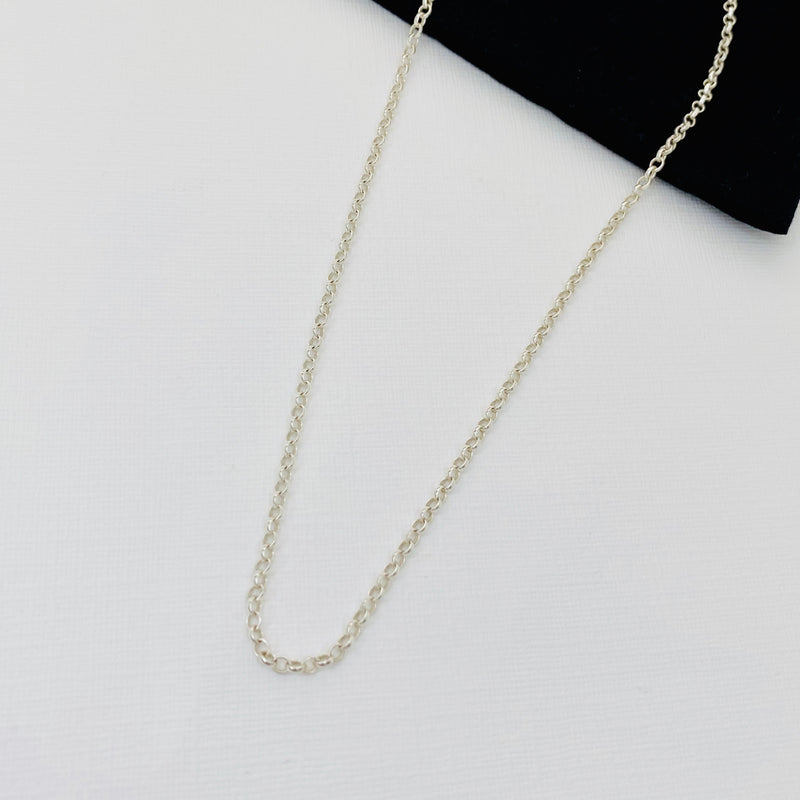 Belcher chain on white background. Chain also know as role style chain.