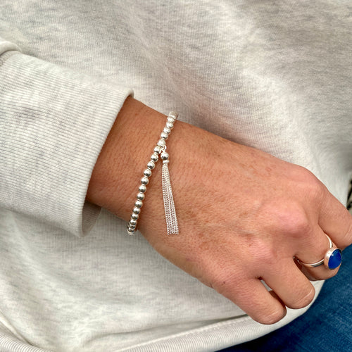 Silver Tassel Bracelet