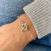 T Bar Silver Chain Bracelet