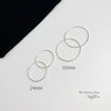 Three Gold Bead Silver Hoop Earrings - KookyTwo