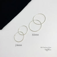 Silver Shiny Bead Hoop Earrings - KookyTwo