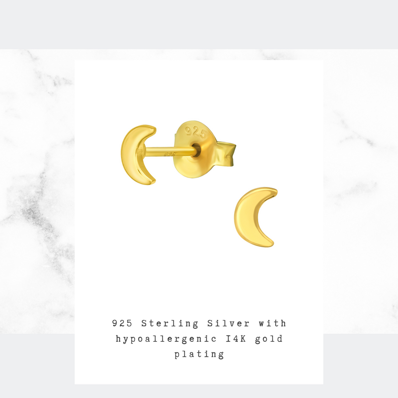 Mini 2025 moon earrings