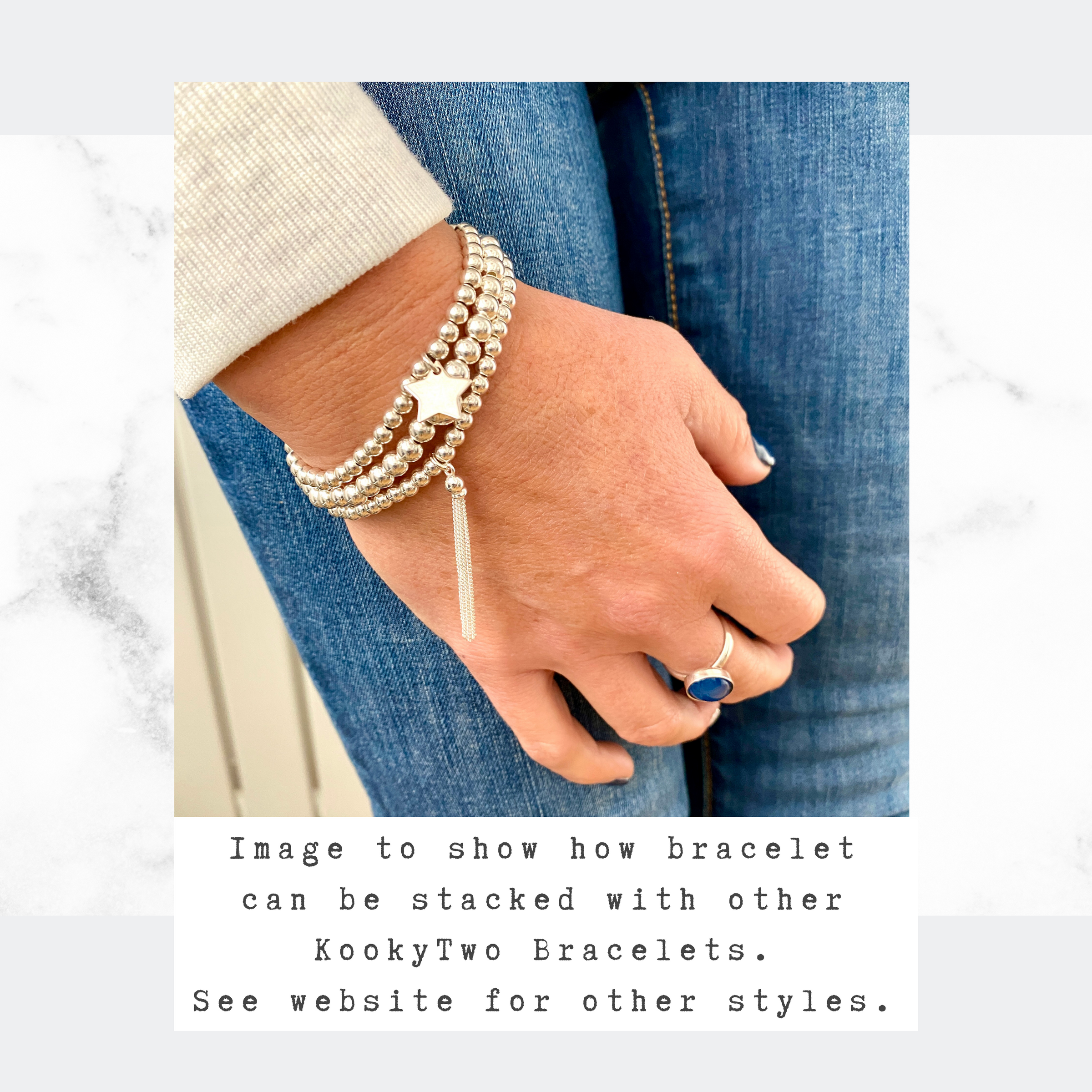Silver tassel bracelet deals